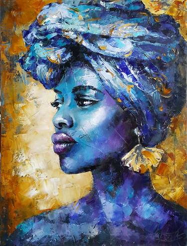 Blue Gold - portrait black girl thumb