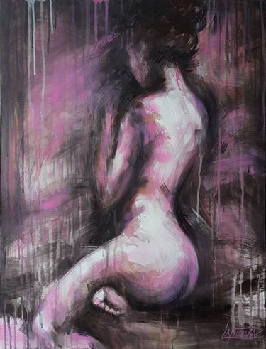 Painting Lolita - nude girl, Abstract Naked woman figure thumb
