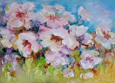 Original Abstract Expressionism Floral Paintings by VIKTORIJA LAPTEVA