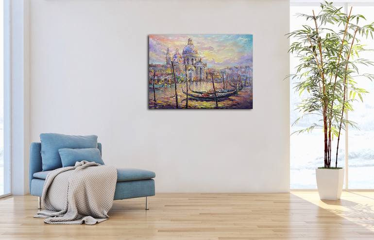 Original Fine Art Architecture Painting by VIKTORIJA LAPTEVA