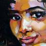 Painting portrait of a black woman - Detail