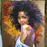 Painting portrait of a black woman - Studio