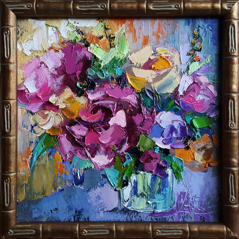 Original Expressionism Floral Painting by VIKTORIJA LAPTEVA