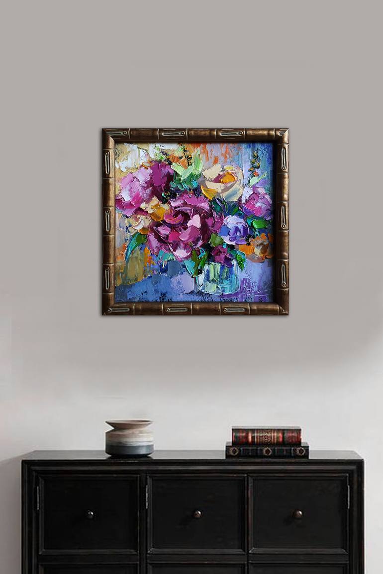 Original Expressionism Floral Painting by VIKTORIJA LAPTEVA