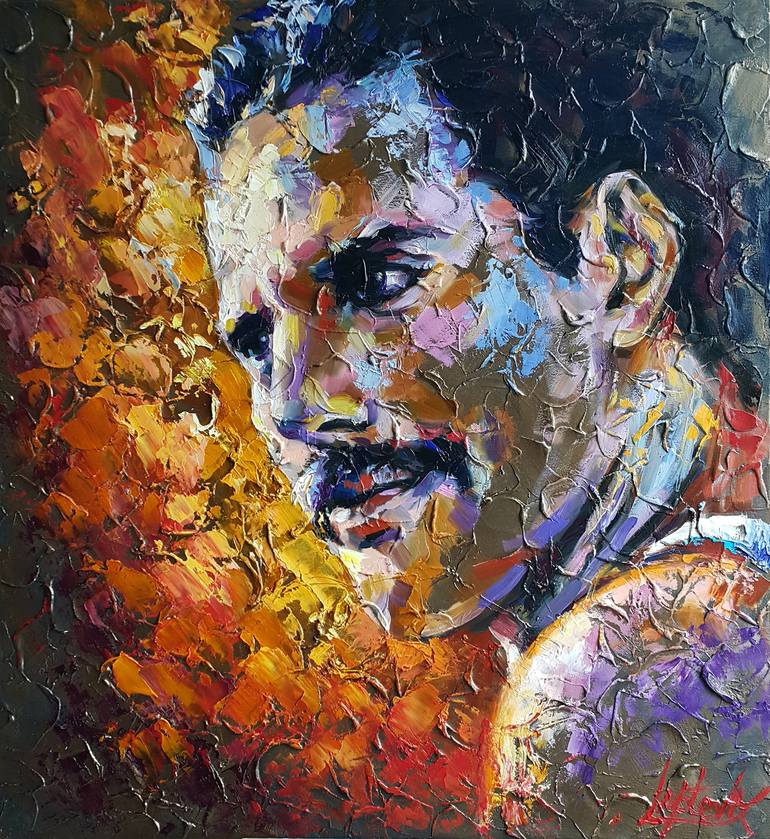 Freddie Mercury Painting Queen original oil art portrait