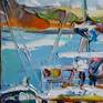 Painting Fishing boats Detail