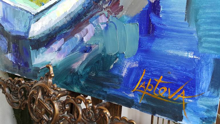 Original Expressionism Boat Painting by Viktorija Lapteva