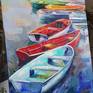 Painting Boats, landscapes Studio