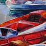 Painting Boats, landscapes Detail