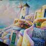 Painting Santorini Greece landscape Studio