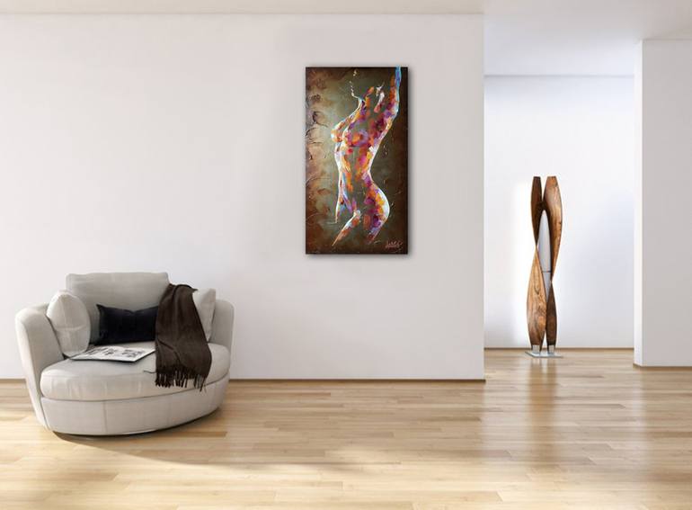 Original Figurative Nude Painting by VIKTORIJA LAPTEVA