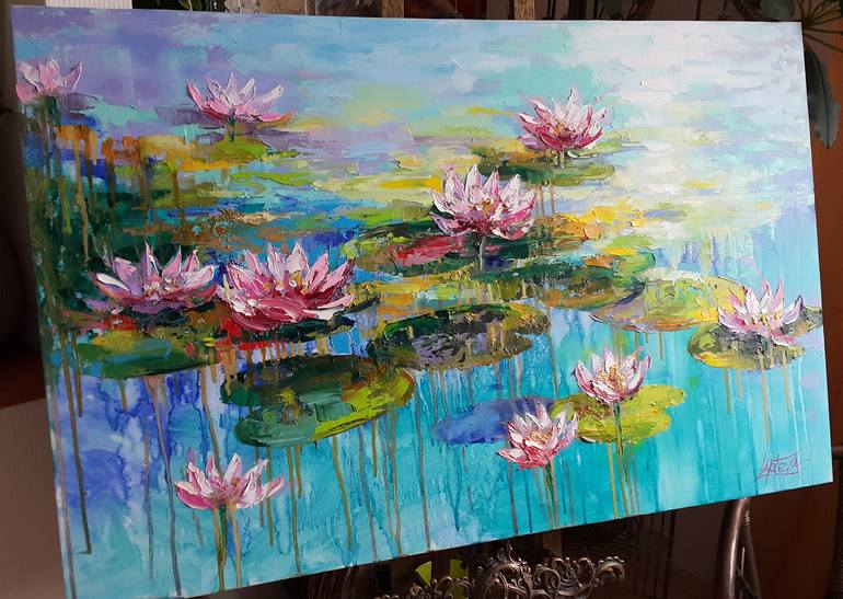 Original Floral Painting by VIKTORIJA LAPTEVA