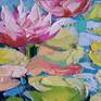 Painting Water Lily Ninfee Detail