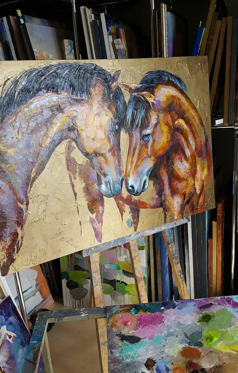 Original Expressionism Animal Painting by Viktorija Lapteva