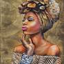 Painting Portrait Gold Of Africa Portrait Of African Woman Painting By VIKTORIJA LAPTEVA