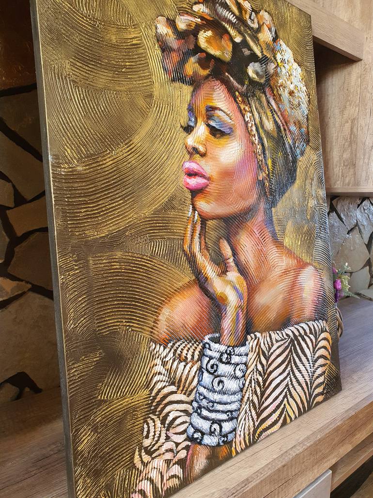 Original Figurative Women Painting by Viktorija Lapteva