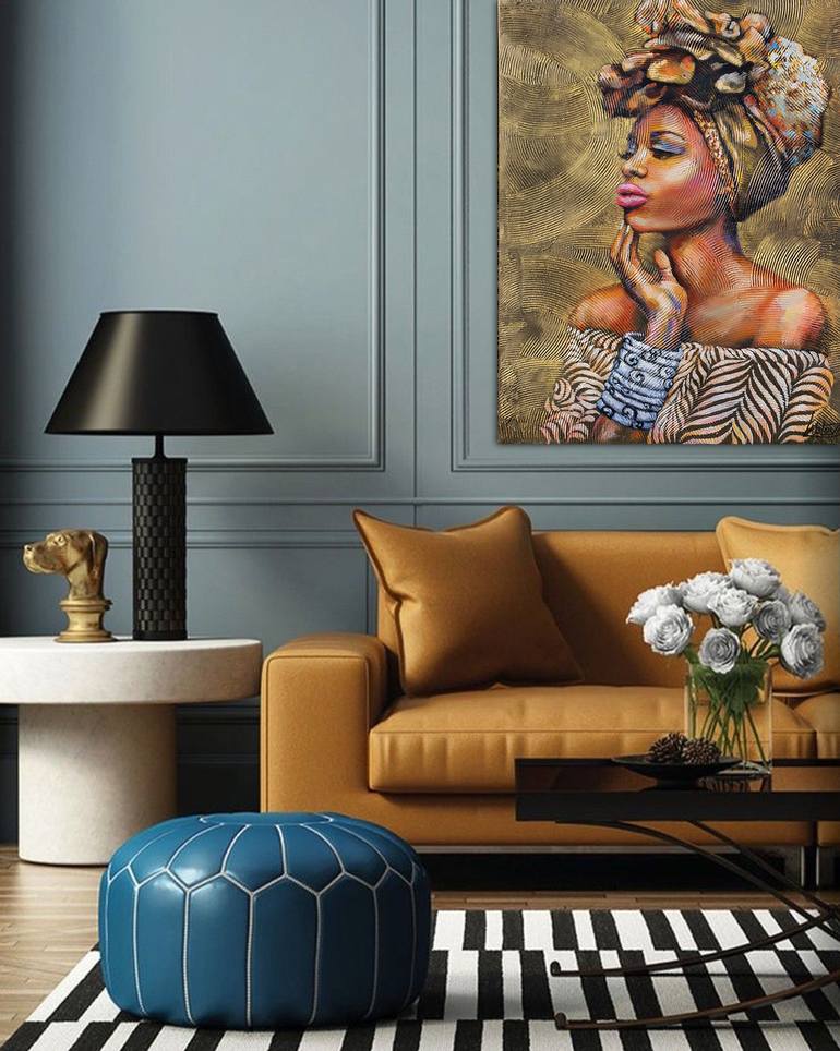 Original Figurative Women Painting by Viktorija Lapteva