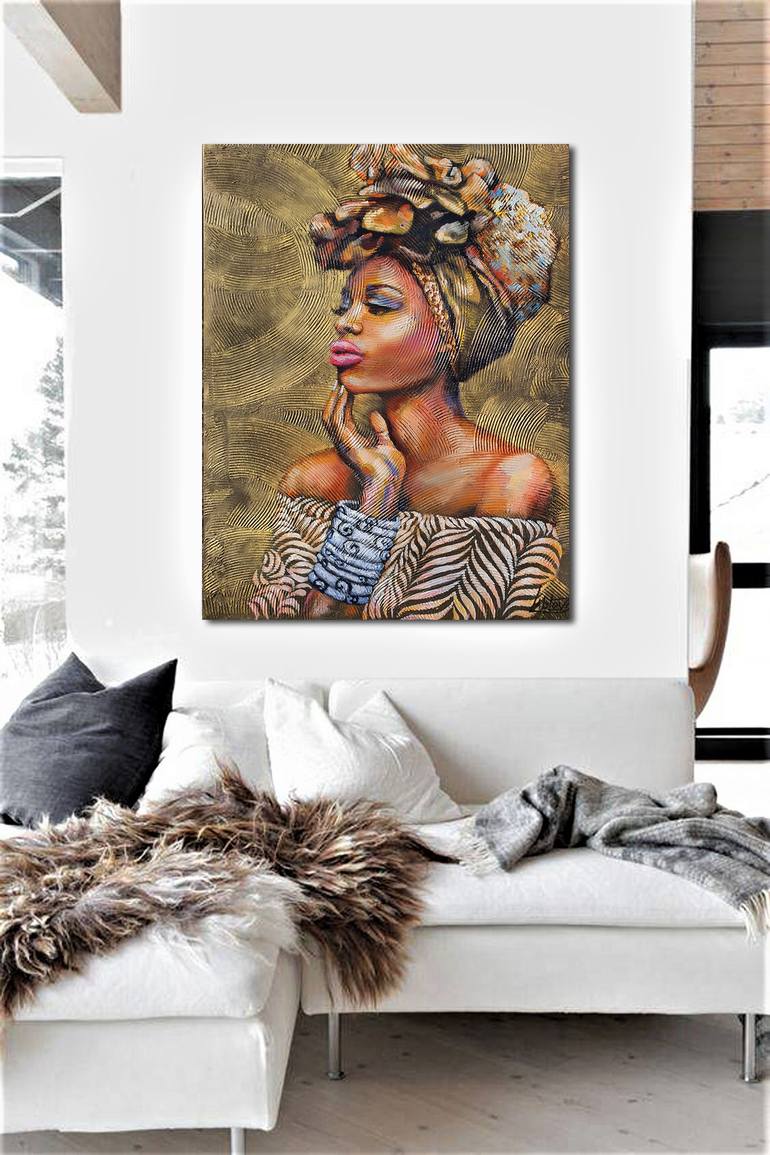 Original Figurative Women Painting by Viktorija Lapteva