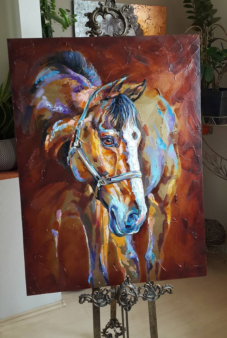 Original Impressionism Animal Painting by Viktorija Lapteva