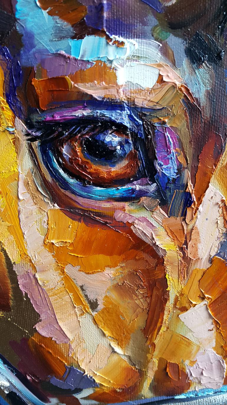 Original Impressionism Animal Painting by Viktorija Lapteva