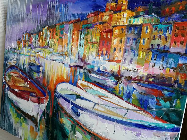 Original Expressionism Landscape Painting by Viktorija Lapteva
