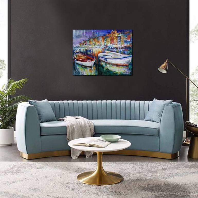Original Expressionism Landscape Painting by Viktorija Lapteva