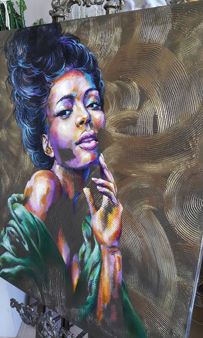 Original Expressionism Women Painting by Viktorija Lapteva