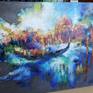 Abstract painting Mysterious Venice Studio