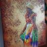 Abstract Painting Portrait african woman Studio