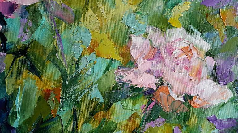 Original Expressionism Floral Painting by VIKTORIJA LAPTEVA