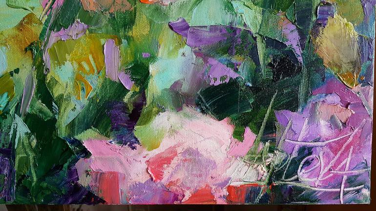 Original Expressionism Floral Painting by VIKTORIJA LAPTEVA