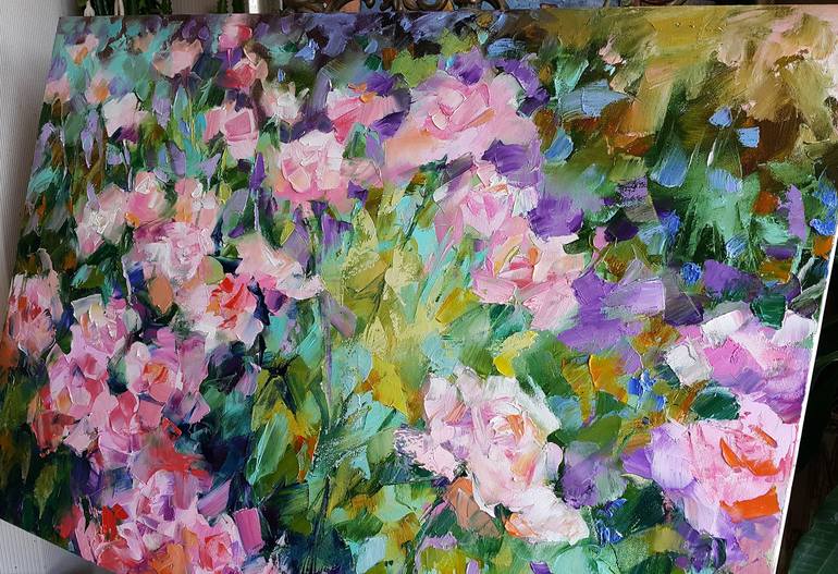 Original Expressionism Floral Painting by VIKTORIJA LAPTEVA