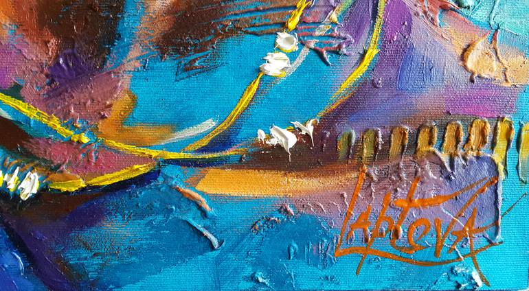 Original Figurative Women Painting by Viktorija Lapteva
