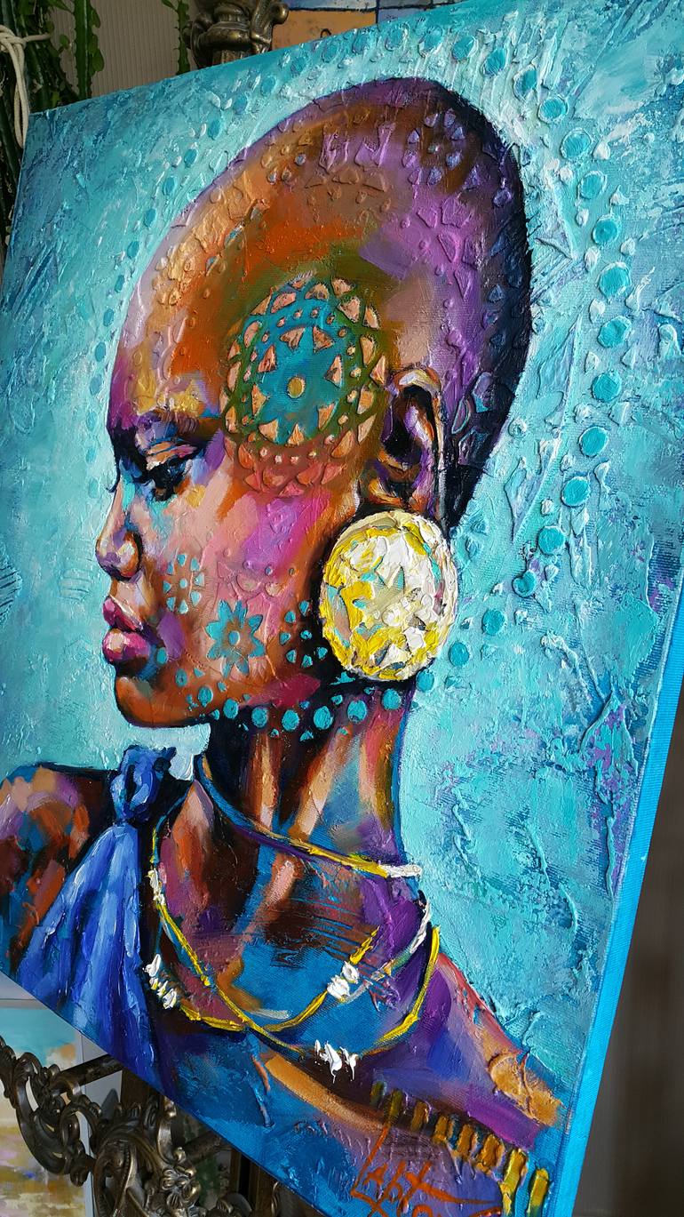 Original Figurative Women Painting by Viktorija Lapteva