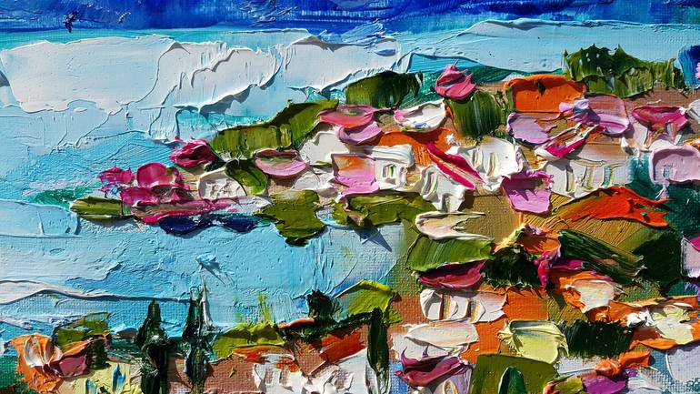 Original Expressionism Cities Painting by VIKTORIJA LAPTEVA