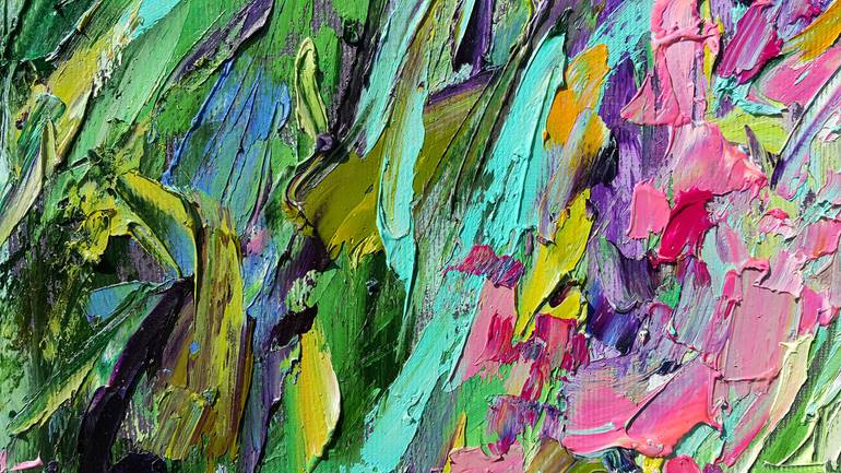 Original Abstract Expressionism Floral Painting by Viktorija Lapteva