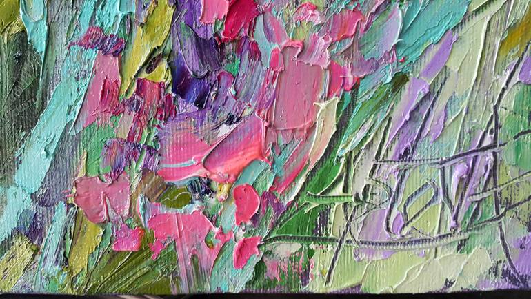 Original Abstract Expressionism Floral Painting by Viktorija Lapteva