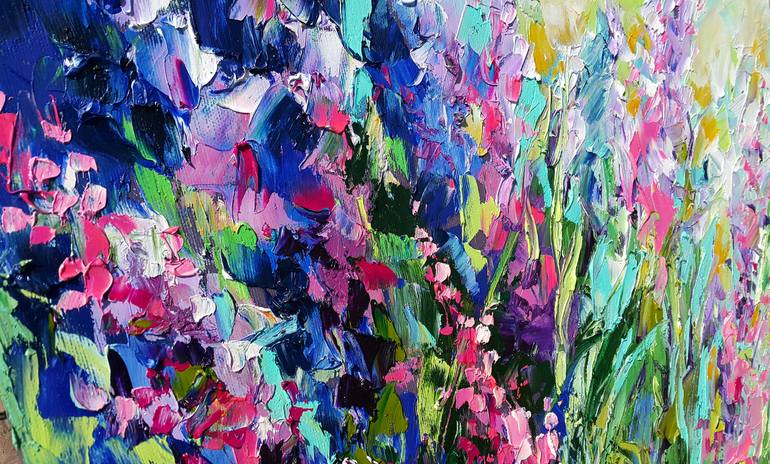 Original Abstract Expressionism Floral Painting by Viktorija Lapteva