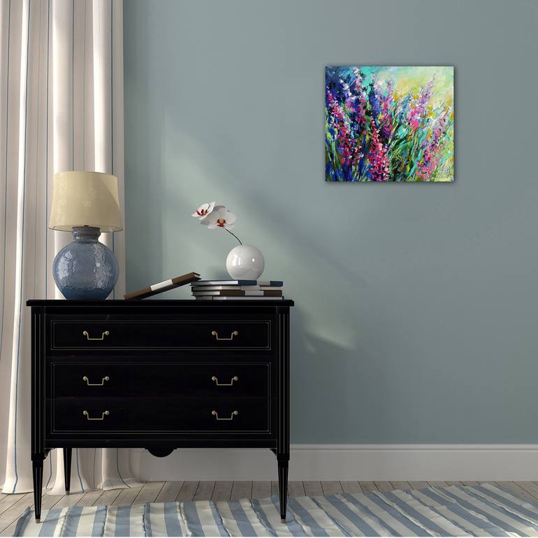 Original Abstract Expressionism Floral Painting by Viktorija Lapteva