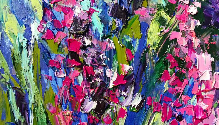 Original Abstract Expressionism Floral Painting by Viktorija Lapteva