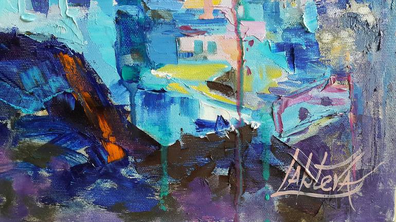 Original Abstract Expressionism Landscape Painting by VIKTORIJA LAPTEVA