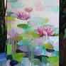Painting Pink water lilies Studio