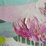 Painting Pink water lilies Detail