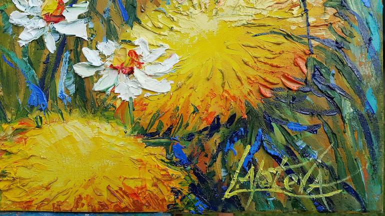 Original Expressionism Floral Painting by VIKTORIJA LAPTEVA