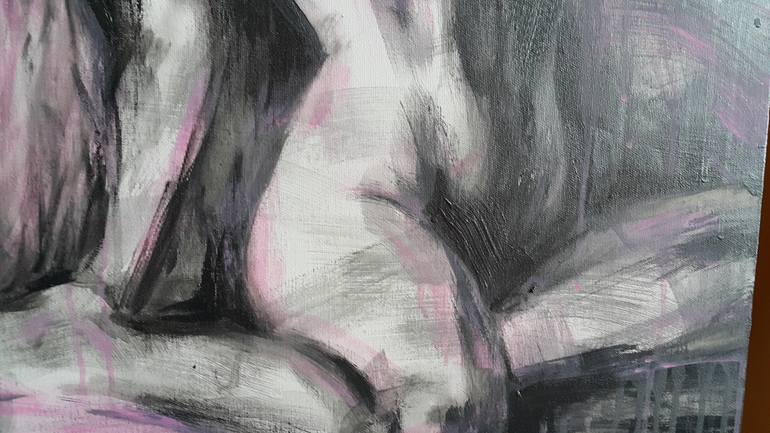 Original Abstract Expressionism Nude Painting by Viktorija Lapteva