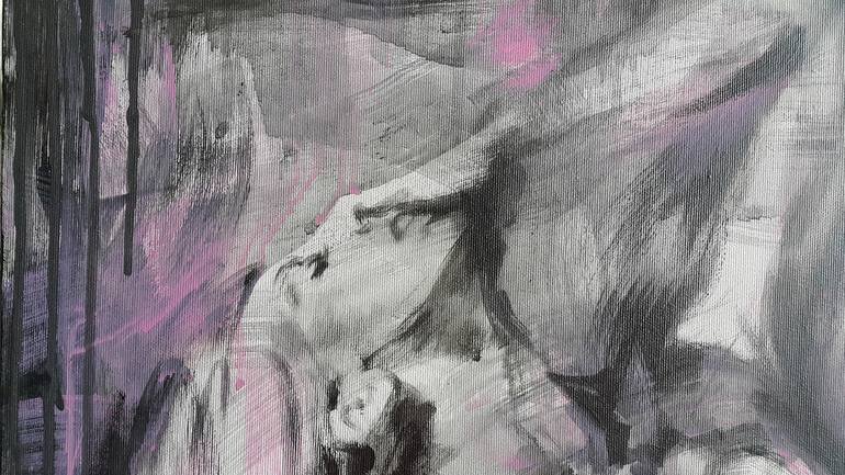 Original Abstract Expressionism Nude Painting by Viktorija Lapteva