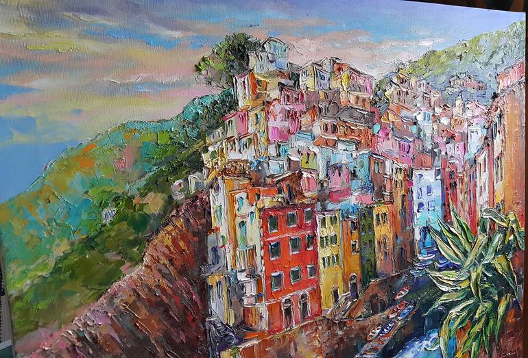 Original Expressionism Landscape Painting by Viktorija Lapteva