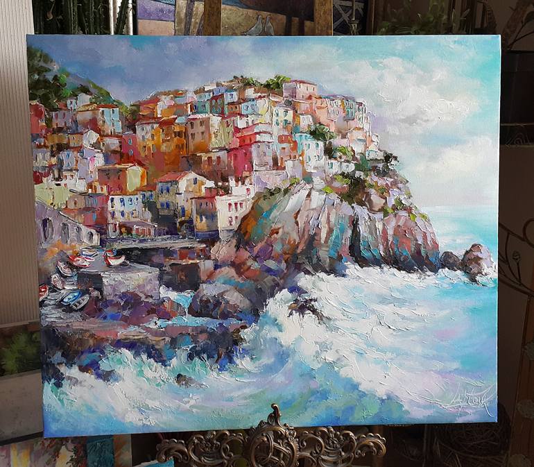 Original Impressionism Cities Painting by Viktorija Lapteva