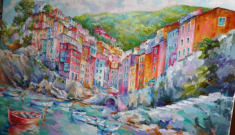 Original Expressionism Architecture Painting by Viktorija Lapteva
