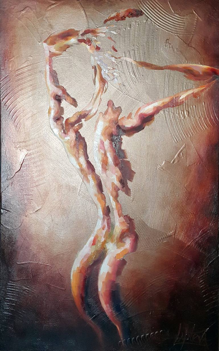 Original Nude Painting by VIKTORIJA LAPTEVA